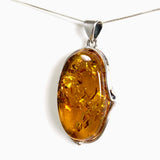 Baltic Cognac Amber Oval Cabochon Pendant AMB343