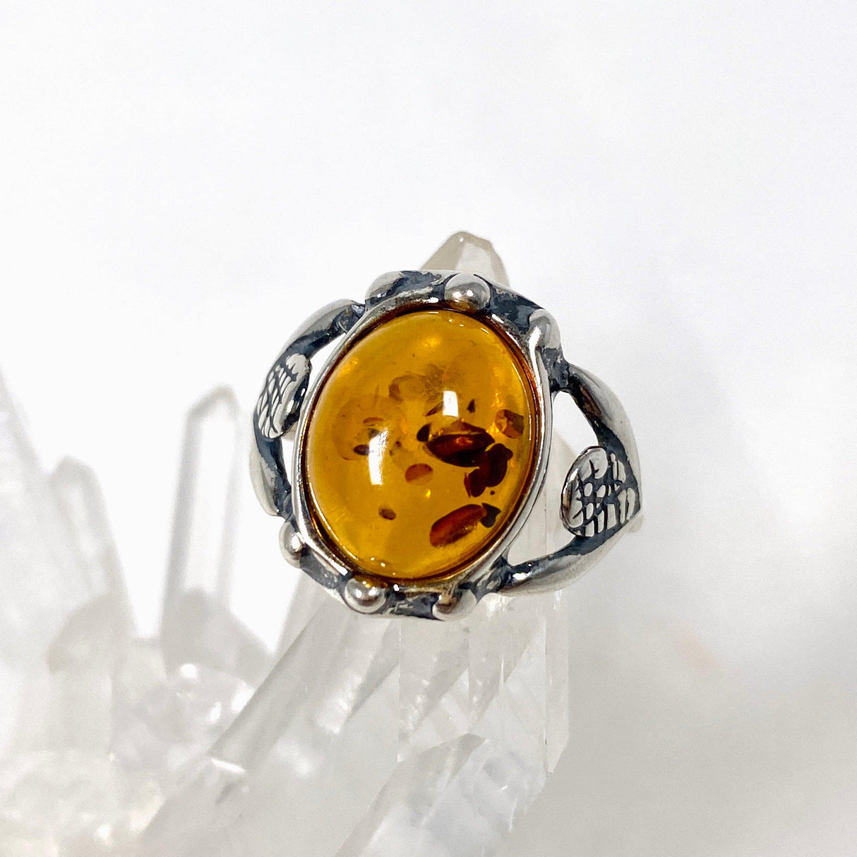 Baltic Cognac Amber ring s.7.5 AMB162 - Nature's Magick