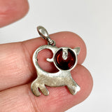 Baltic Cognac Amber Round Cabochon Cat Pendant AMB349