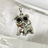 Baltic Cognac Amber Round Cabochon Dog Pendant AMB351