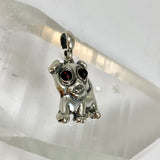 Baltic Cognac Amber Round Cabochon Dog Pendant AMB351