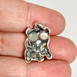 Baltic Cognac Amber Round Cabochon Dog Pendant AMB351