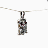 Baltic Cognac Amber Round Cabochon Dog Pendant AMB351