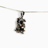 Baltic Cognac Amber Round Cabochon Dog Pendant AMB351