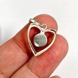 Baltic Cognac Amber Round Cabochon Heart Pendant AMB356