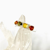 Baltic Amber Round Cabochon Multi-stone Ring Size 7.25 AMB323