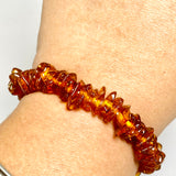Baltic Cognac Amber Small  Chip Beaded Bracelet AMB330