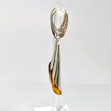 Baltic Cognac Amber Teardrop Cabochon Drop Earrings AMB320