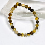 Baltic Natural Amber Matte Round Beaded Bracelet AMB333