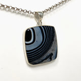 Banded Agate Square Pendant KPGJ4354 - Nature's Magick