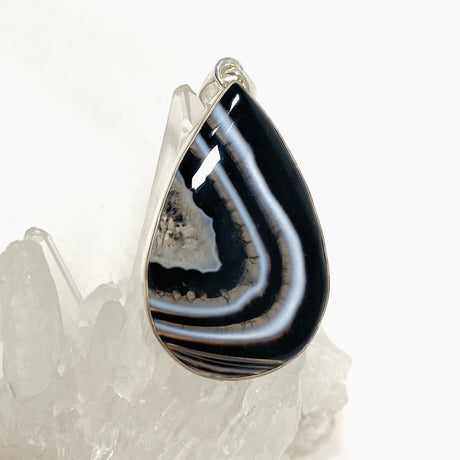 Banded Agate Teardrop Pendant KPGJ4351 - Nature's Magick