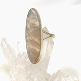 Belomorite (Sunstone with Moonstone "Eclipse" Stone) Oblong Ring Size 11 KRGJ2810 - Nature's Magick