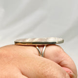 Belomorite (Sunstone with Moonstone "Eclipse" Stone) Oblong Ring Size 11 KRGJ2810 - Nature's Magick