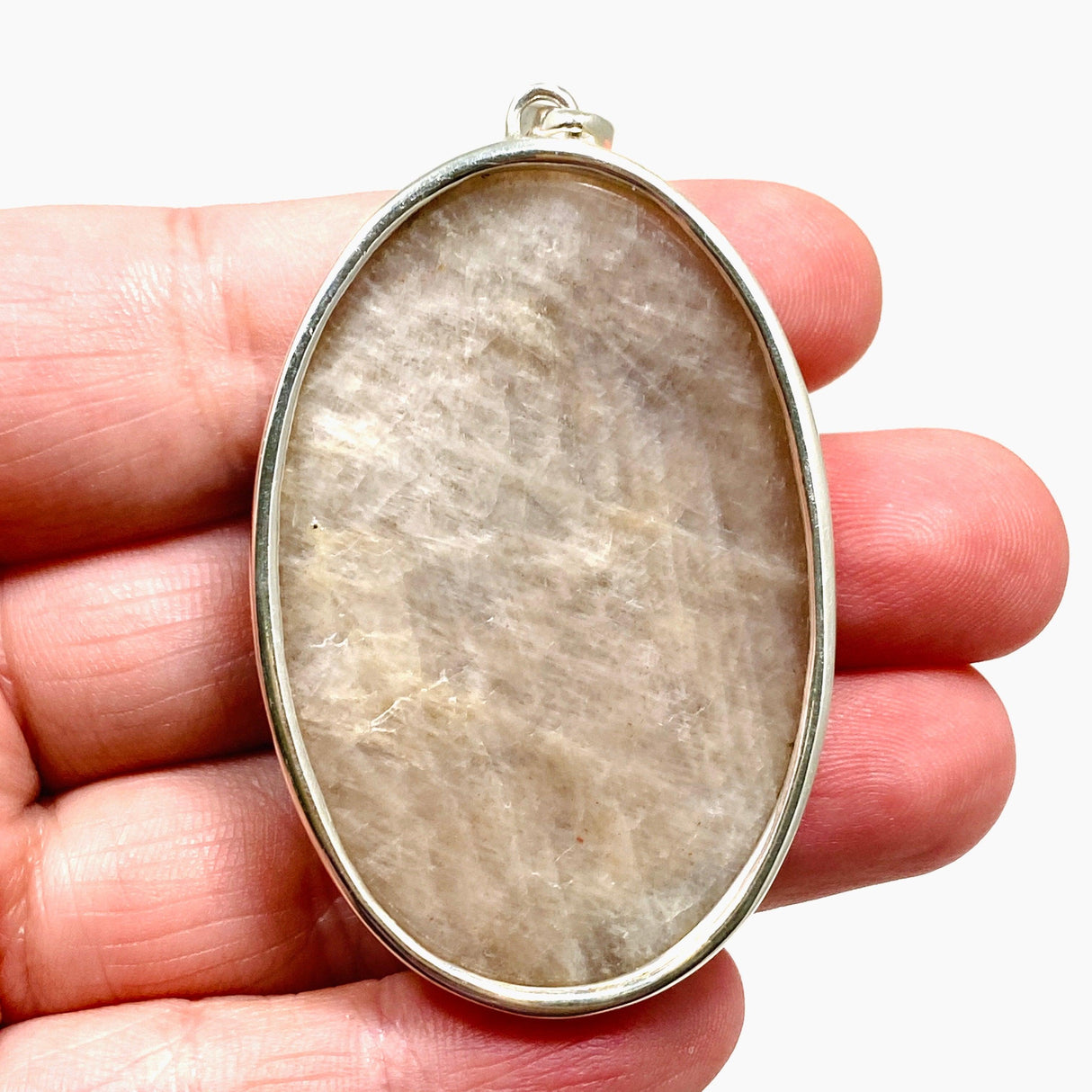 Belomorite (Sunstone with Moonstone "Eclipse" Stone) Oval Pendant KPGJ4218 - Nature's Magick