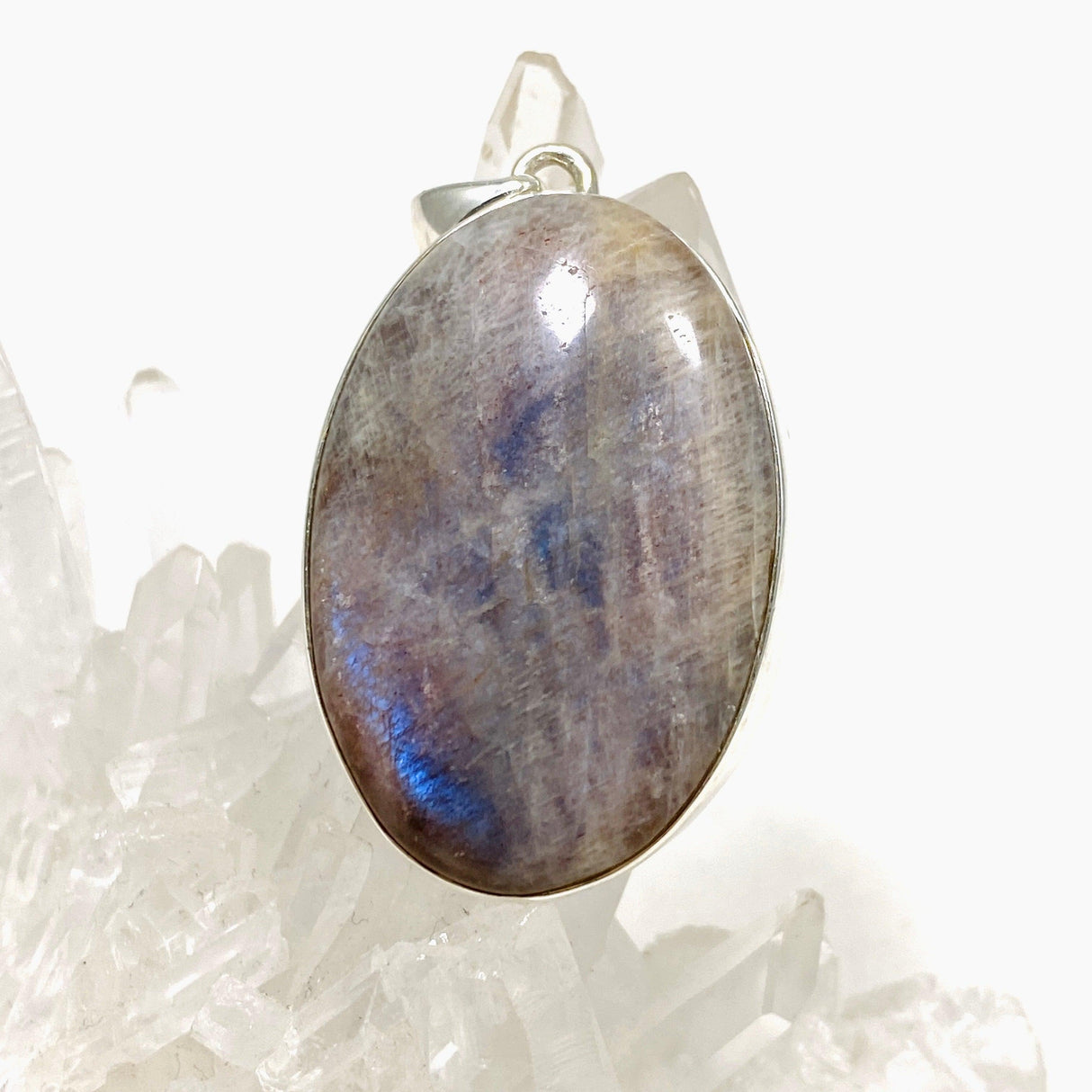 Belomorite (Sunstone with Moonstone "Eclipse" Stone) Oval Pendant KPGJ4219 - Nature's Magick