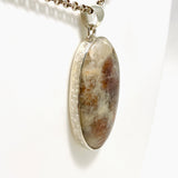 Belomorite (Sunstone with Moonstone "Eclipse" Stone) Oval Pendant with Hammered Setting KPGJ4220 - Nature's Magick