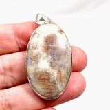 Belomorite (Sunstone with Moonstone "Eclipse" Stone) Oval Pendant with Hammered Setting KPGJ4220 - Nature's Magick