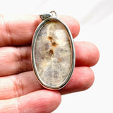 Belomorite (Sunstone with Moonstone "Eclipse" Stone) Oval Pendant with Hammered Setting KPGJ4220 - Nature's Magick