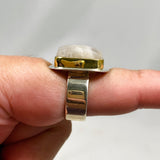 Belomorite (Sunstone with Moonstone "Eclipse" Stone) Square Ring Size 8 KRGJ2804 - Nature's Magick