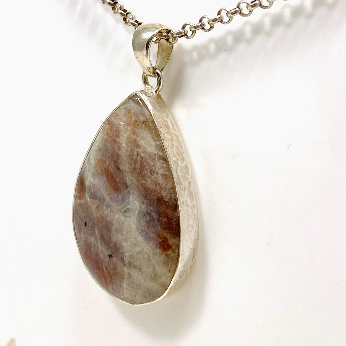 Belomorite (Sunstone with Moonstone "Eclipse" Stone) Teardrop Pendant KPGJ3586 - Nature's Magick