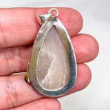 Belomorite (Sunstone with Moonstone "Eclipse" Stone) Teardrop Pendant with Brass Accents KPGJ4234 - Nature's Magick