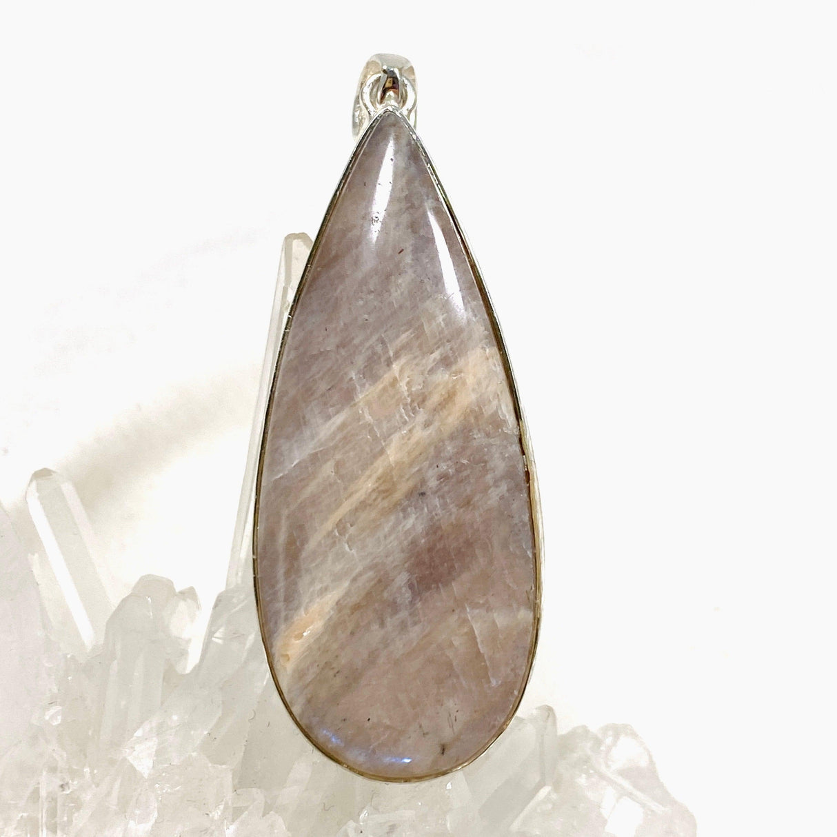 Belomorite (Sunstone with Moonstone "Eclipse" Stone) Teardrop Pendant with hammered setting KPGJ4214 - Nature's Magick