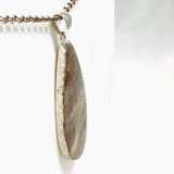 Belomorite (Sunstone with Moonstone "Eclipse" Stone) Teardrop Pendant with hammered setting KPGJ4214 - Nature's Magick