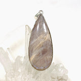 Belomorite (Sunstone with Moonstone "Eclipse" Stone) Teardrop Pendant with hammered setting KPGJ4214 - Nature's Magick