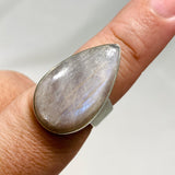 Belomorite (Sunstone with Moonstone "Eclipse" Stone) Teardrop Ring Size 8 KRGJ2808 - Nature's Magick