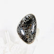 Black Fossilated Coral freeform ring s.10 KRGJ2450 - Nature's Magick