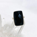 Black Onyx Faceted Rectangular Ring s.9 KRGJ2993 - Nature's Magick