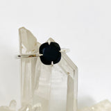 Black Onyx Faceted Square Solitare Ring R4806