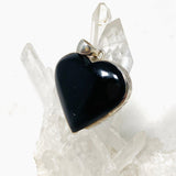 Black Onyx Heart Pendant KPGJ4407 - Nature's Magick