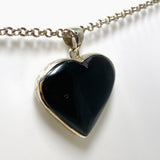 Black Onyx Heart Pendant KPGJ4407 - Nature's Magick