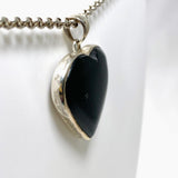 Black Onyx Heart Pendant KPGJ4407 - Nature's Magick