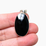 Black Onyx Oval Faceted Pendant KPGJ3974 - Nature's Magick