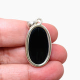 Black Onyx Oval Faceted Pendant KPGJ3974 - Nature's Magick