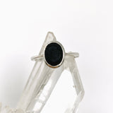 Black Onyx Oval Faceted Ring Size 4.5 PRGJ633