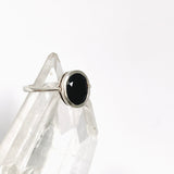 Black Onyx Oval Faceted Ring Size 4.5 PRGJ633