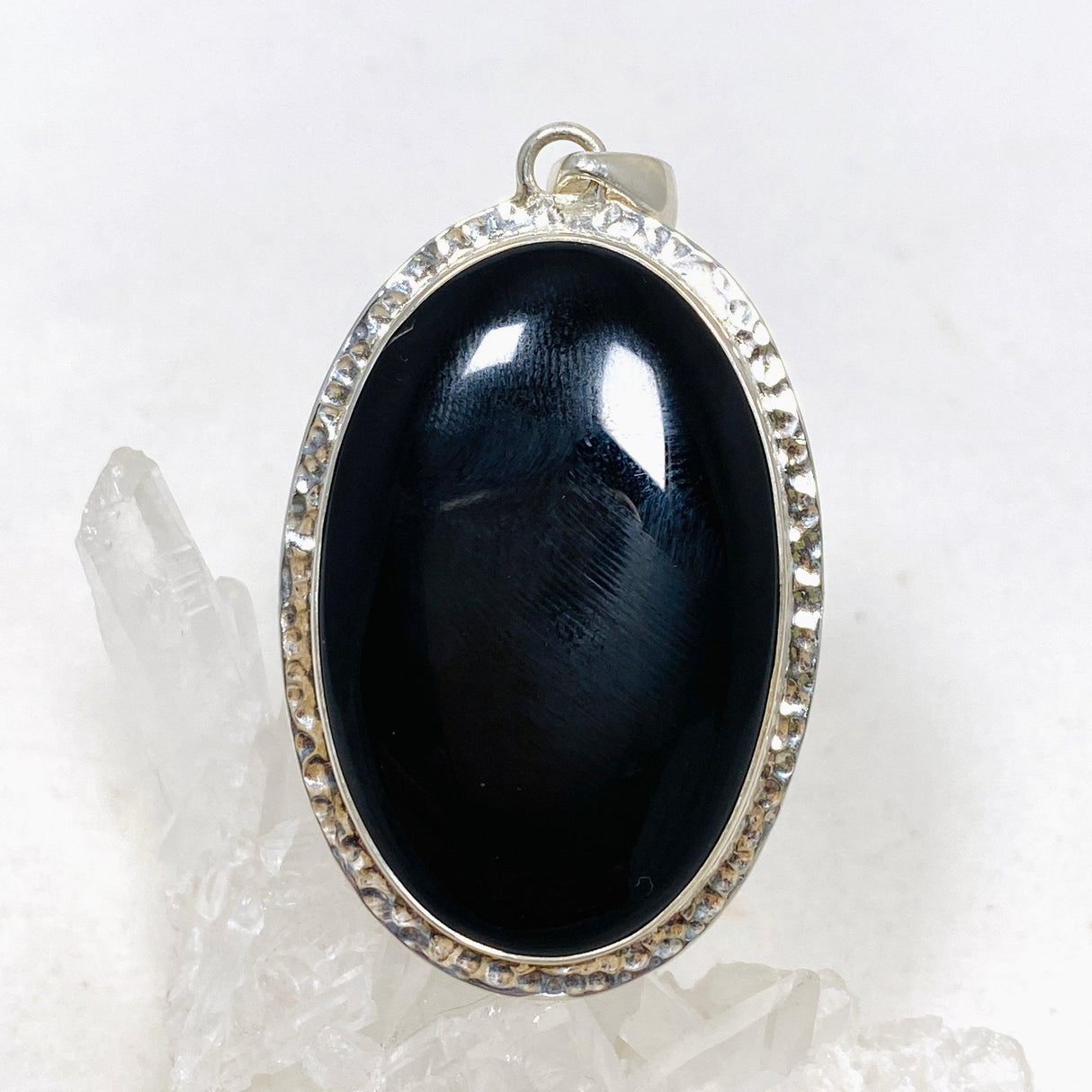 Black Onyx Oval Pendant KPGJ3977 - Nature's Magick