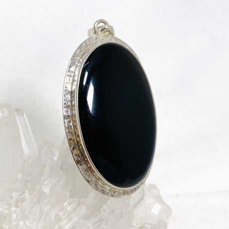 Black Onyx Oval Pendant KPGJ3977 - Nature's Magick