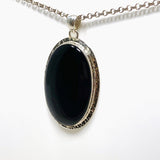 Black Onyx Oval Pendant KPGJ3977 - Nature's Magick