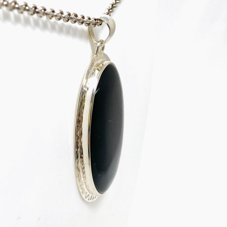 Black Onyx Oval Pendant KPGJ3977 - Nature's Magick