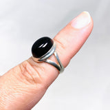 Black Onyx Oval Ring s.9 KRGJ2994 - Nature's Magick