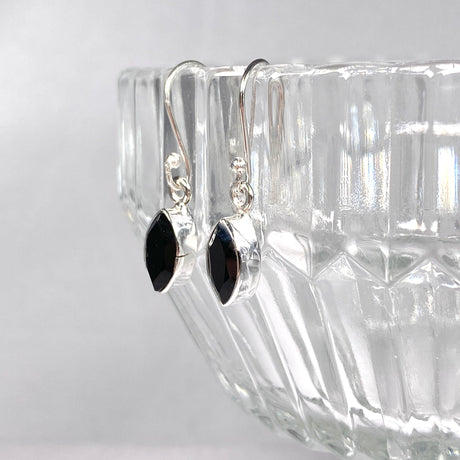 Black Onyx petite marquise faceted earrings R2363-BOM - Nature's Magick