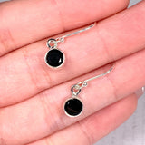 Black Onyx petite round faceted earrings R2363-BOR - Nature's Magick