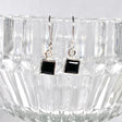 Black Onyx petite square faceted earrings R2363-BOS - Nature's Magick