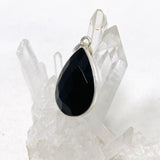 Black Onyx Teardrop Faceted Pendant KPGJ3972 - Nature's Magick