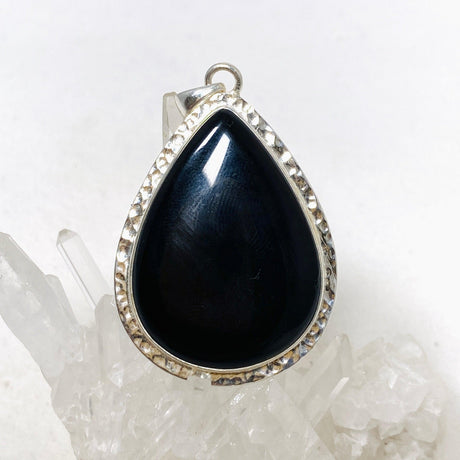 Black Onyx Teardrop Pendant KPGJ3969 - Nature's Magick