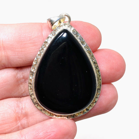 Black Onyx Teardrop Pendant KPGJ3969 - Nature's Magick